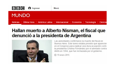Repercusión internacional por la muerte de Nisman Repercusión internacional por la muerte de Nisman