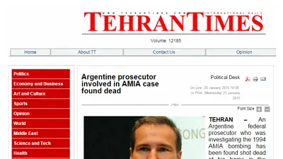 Para un diario iraní "todo indica que fue un suicidio" Para un diario iraní "todo indica que fue un suicidio"