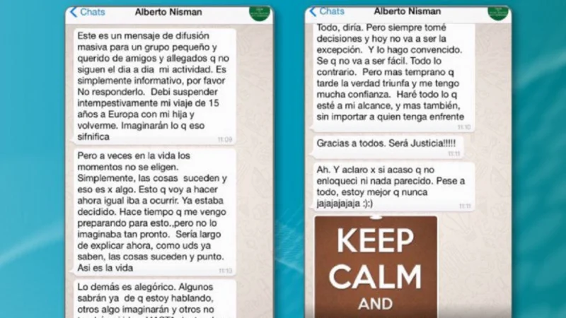 ¿Es verdadero o falso el WhastApp de Nisman?