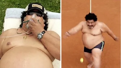 El asombroso parecido de Roly Serrano en su rol de Maradona El asombroso parecido de Roly Serrano en su rol de Maradona