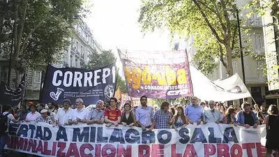 Nueva marcha por la libertad de Milagro Sala a dos semanas de su detención Nueva marcha por la libertad de Milagro Sala a dos semanas de su detención