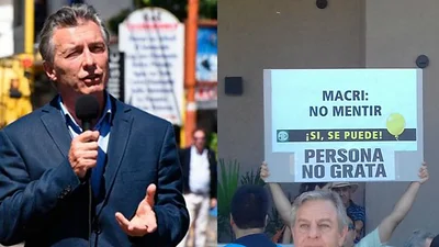 Vecinos de Mendoza escracharon a Mauricio Macri y la declararon "persona no grata" Vecinos de Mendoza escracharon a Mauricio Macri y la declararon "persona no grata"