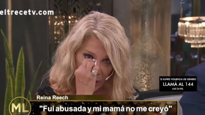 Reina Reech contó en la mesa de Mirtha Legrand que fue abusada cuando tenía 13 años y se quebró al aire