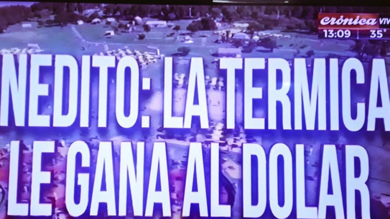 La graciosa placa de Crónica TV sobre el calor y el dólar