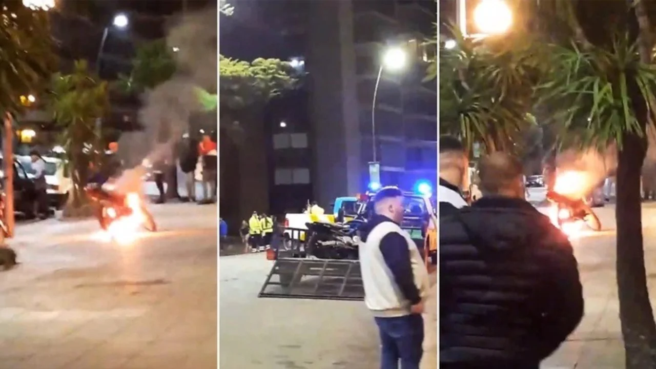 Insólito: un joven prendió fuego su moto en Mar del Plata para evitar que se la secuestren por falta de papeles