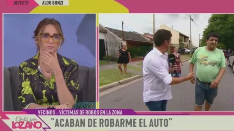 Verónica Lozano presenció un robo en vivo durante un móvil sobre inseguridad