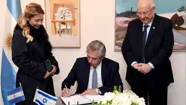 El compromiso de Alberto Fernández en Israel por la AMIA