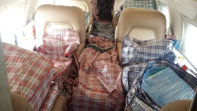 Incautaron en México un jet privado de Argentina con una tonelada de cocaína