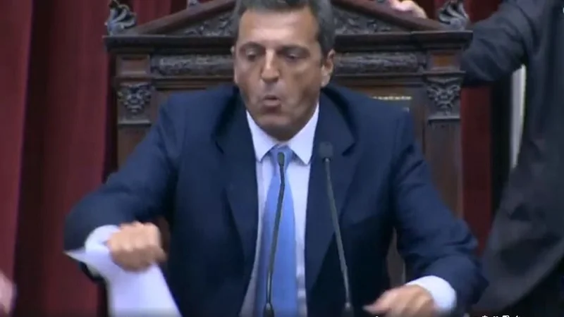 El blooper de Sergio Massa en plena sesión en el Congreso