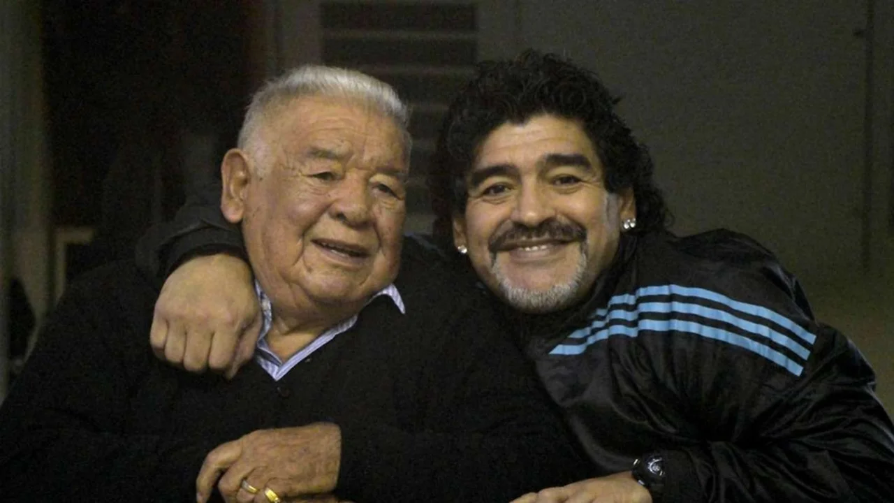 Diego Maradona y su padre Don Diego Maradona