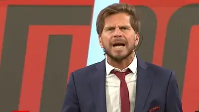 El Pollo Vignolo en ESPN enojado El Pollo Vignolo en ESPN enojado
