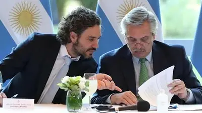 Santiago Cafiero y Alberto Fernández Santiago Cafiero y Alberto Fernández