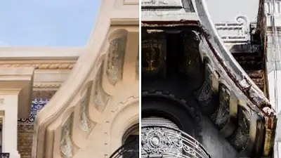 El antes y el después de la Confitería del Molino restaurada El antes y el después de la Confitería del Molino restaurada