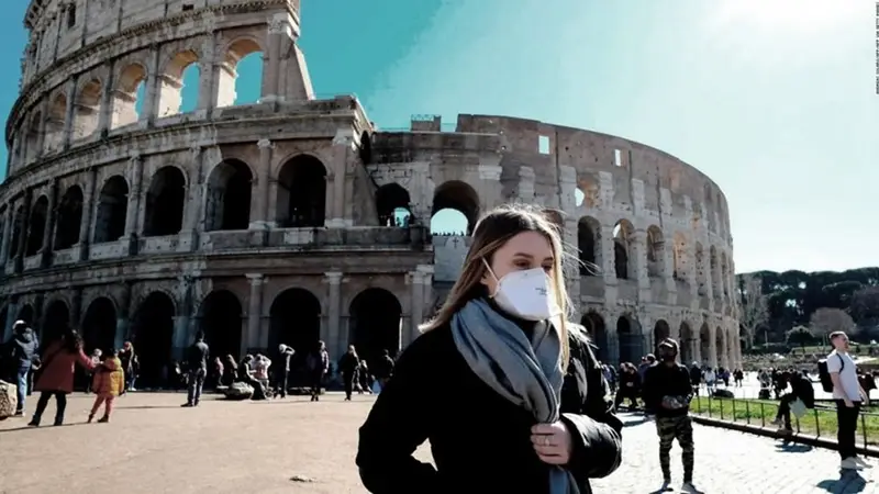 Coliseo romano en pandemia de coronavirus