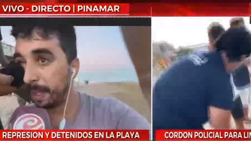 Video: feroz agresión a un periodista de Crónica a metros de la Policía