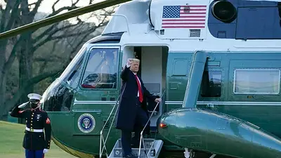 Así se fue Donald Trump de la Casa Blanca por última vez Así se fue Donald Trump de la Casa Blanca por última vez