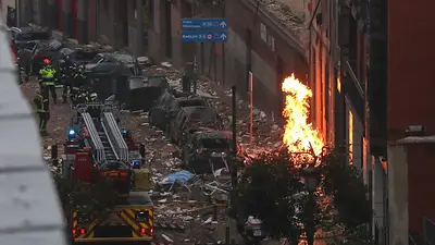 Cuatro muertos por la explosión del edificio en Madrid Cuatro muertos por la explosión del edificio en Madrid