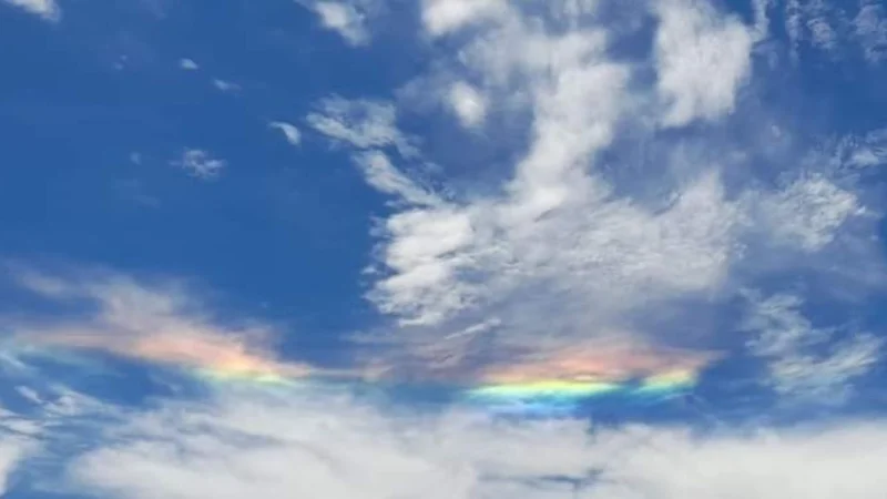 Nubes iridiscentes en Santiago del Estero