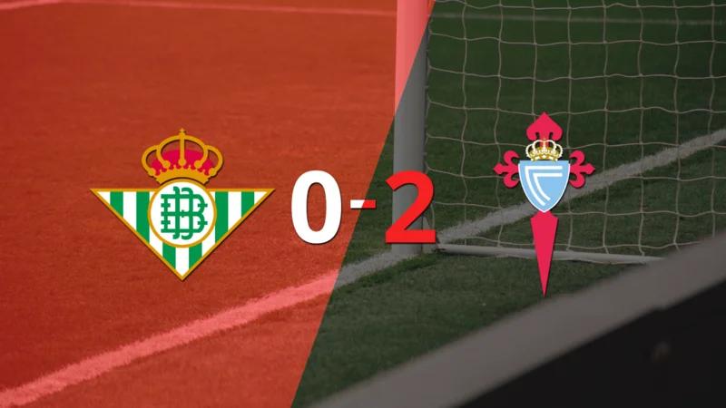 Celta gana 2-0 a Betis con doblete de Iago Aspas