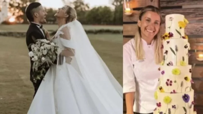 Stefi Roitman, Ricky Montaner, torta, casamiento, farándula