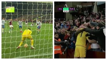 Dibu Martínez: blooper en un gol y abrazo con la hinchada
