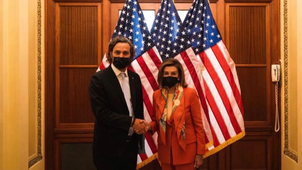 Tras recibir el apoyo de Blinken por FMI, Cafiero se reunió con Nancy Pelosi