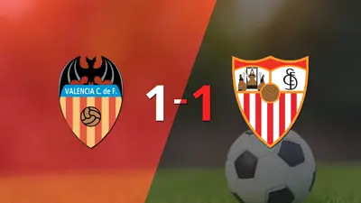 Empate a uno entre Valencia y Sevilla Empate a uno entre Valencia y Sevilla