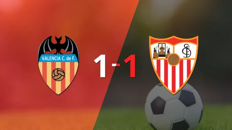 Empate a uno entre Valencia y Sevilla