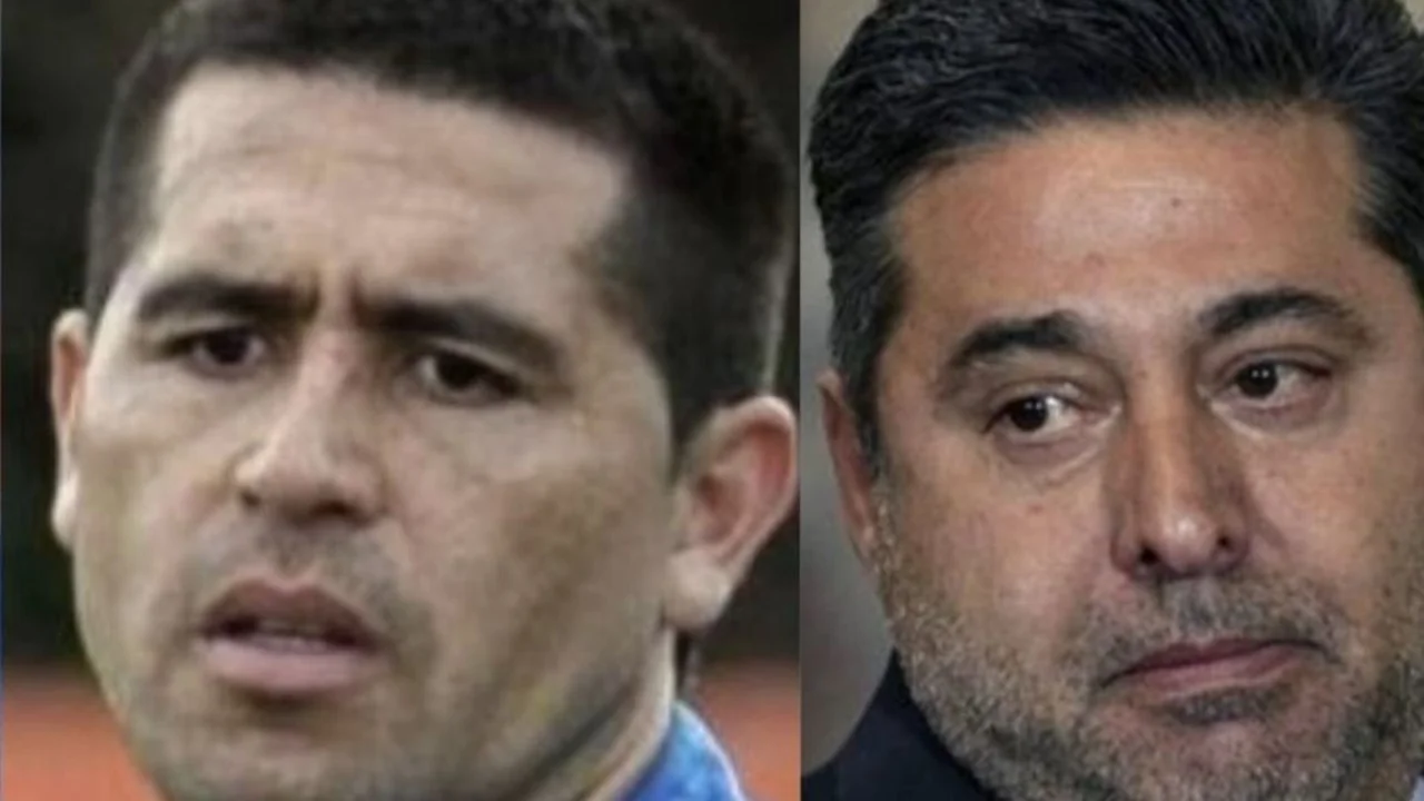 Juan Román Riquelme y Daniel Angelici