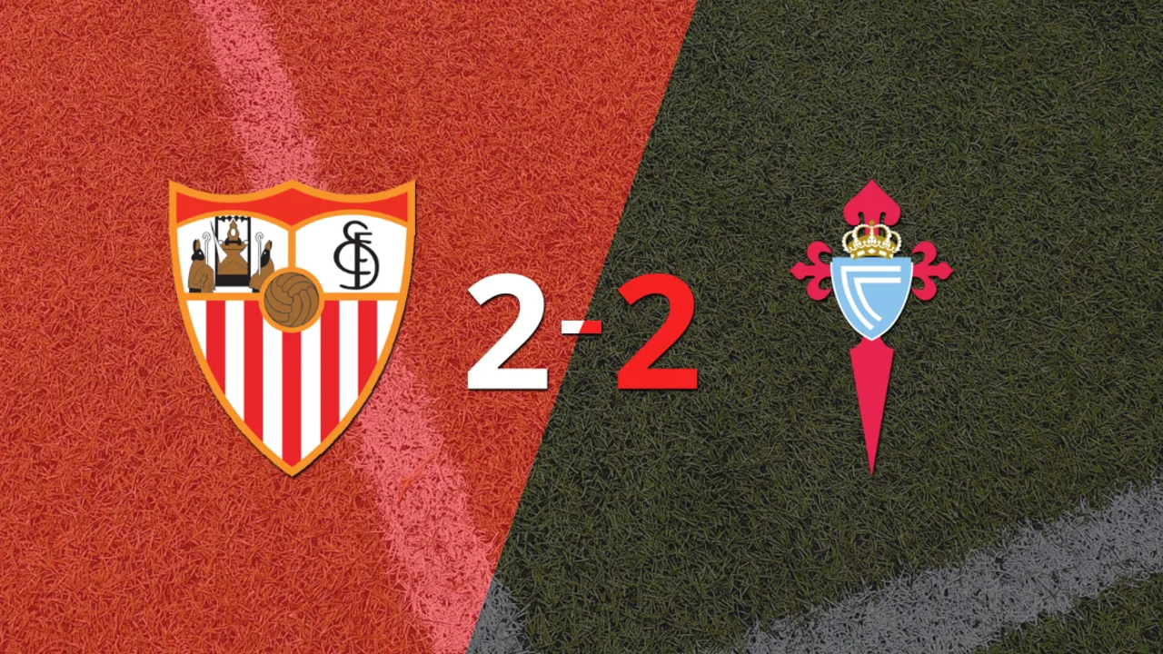 Sevilla y Celta firman un empate en dos