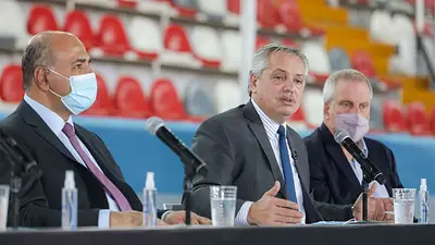 Alberto Fernández, Juan Manzur y Jaime Percyck Alberto Fernández, Juan Manzur y Jaime Percyck
