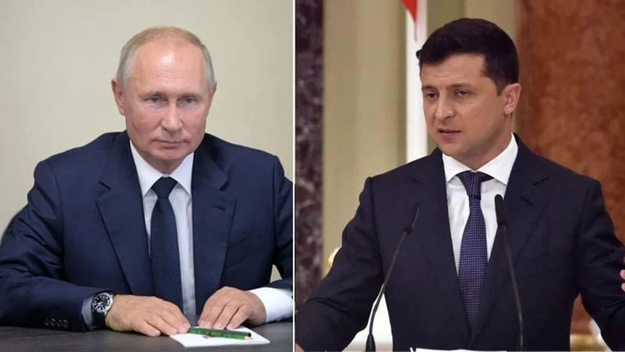 Los presidentes de Rusia y Ucrania, Vladimir Putin y Volodimir Zelensky, respectivamente.
