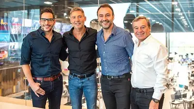 Rodrigo Lussich, Adrián Suar, Adrián Pallares y Pablo Codevila Rodrigo Lussich, Adrián Suar, Adrián Pallares y Pablo Codevila