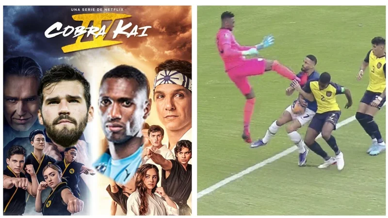 Estallaron los memes por las tremendas patadas en Ecuador vs. Brasil