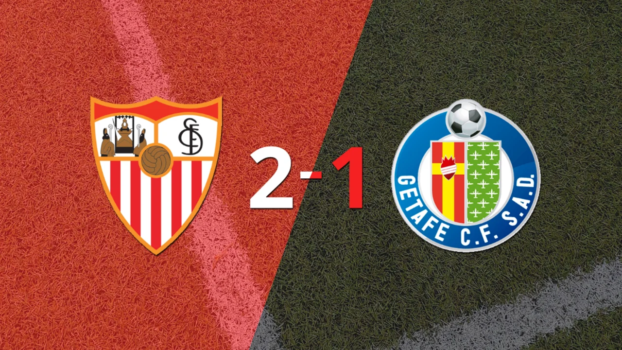 Sevilla logra 3 puntos al vencer de local a Getafe 2-1