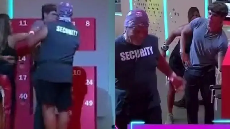 Walter "Alfa" Santiago golpea a Marcos Ginocchio en Gran Hermano
