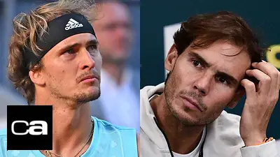 Rafael Nadal, Alexander Zverev, Tenis. Rafael Nadal, Alexander Zverev, Tenis.