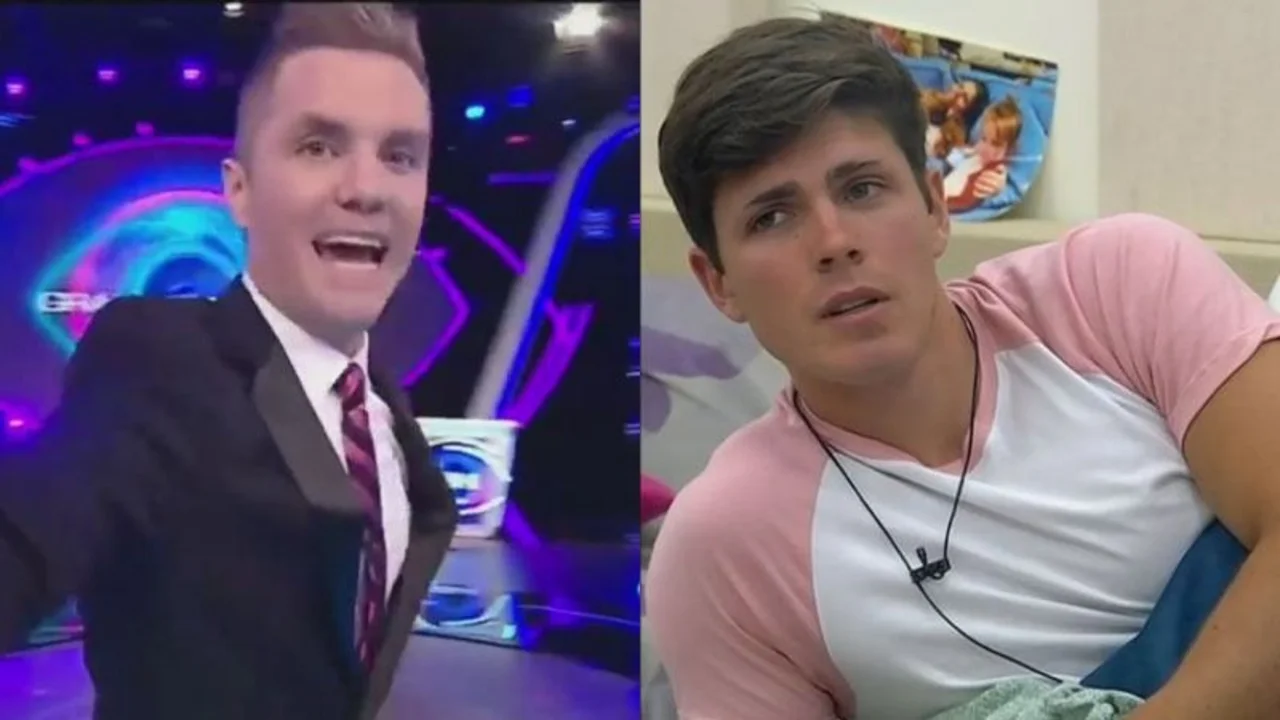 Santiago del Moro y Marcos Ginocchio, participante de Gran Hermano