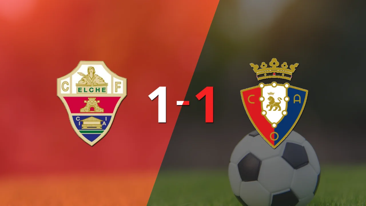 Empate a uno entre Elche y Osasuna