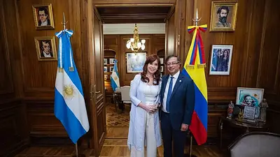 Cristina Kirchner recibió a Petro en el Senado Cristina Kirchner recibió a Petro en el Senado
