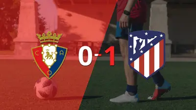A Atlético de Madrid no le sobró nada, pero venció a Osasuna en su casa por 1 a 0 A Atlético de Madrid no le sobró nada, pero venció a Osasuna en su casa por 1 a 0