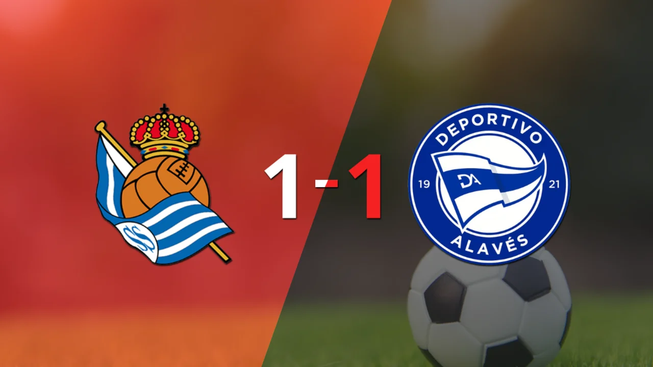 Alavés logró sacar el empate a 1 gol en casa de Real Sociedad