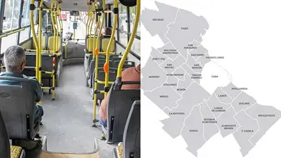 El interior de un colectivo El interior de un colectivo