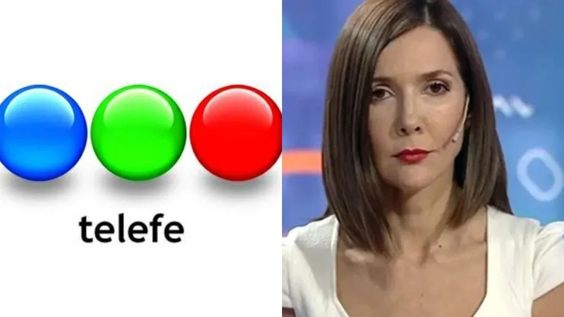 El logo de Telefe y Cristina Pérez