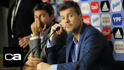 San Lorenzo, Marcelo Tinelli, Matías Lammens, Horacio Moretti. San Lorenzo, Marcelo Tinelli, Matías Lammens, Horacio Moretti.