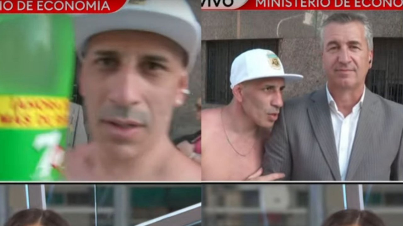 Hombre interrumpe móvil de TN