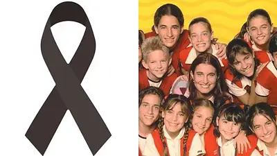 Logo de luto y el elenco de Chiquititas Logo de luto y el elenco de Chiquititas