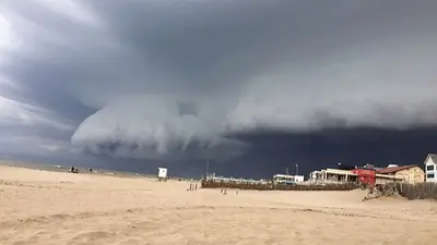 Miramar: el impactante video del temporal de viento y granizo Miramar: el impactante video del temporal de viento y granizo