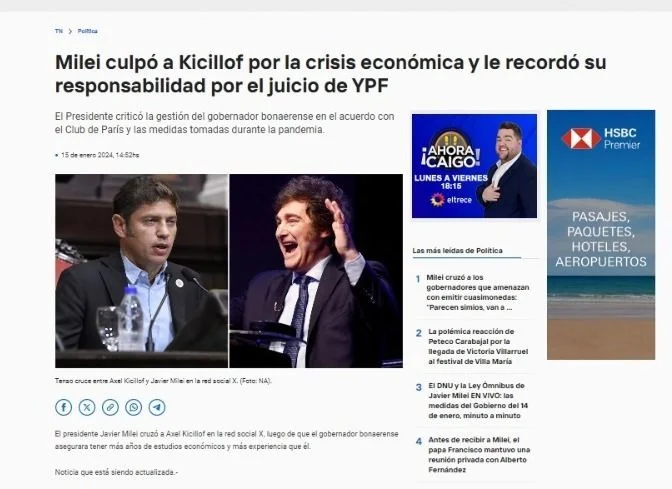 Qué pasó con Milei y la cuenta fake de Axel Kicillof. Kicillove en Twitter