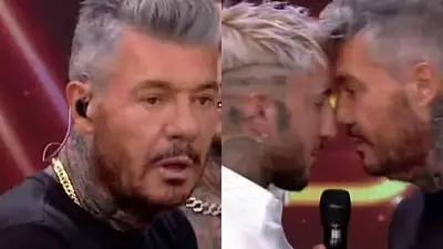 Tenso momento entre Marcelo Tinelli y Fernando Goncalvez en el Bailando por América TV Tenso momento entre Marcelo Tinelli y Fernando Goncalvez en el Bailando por América TV